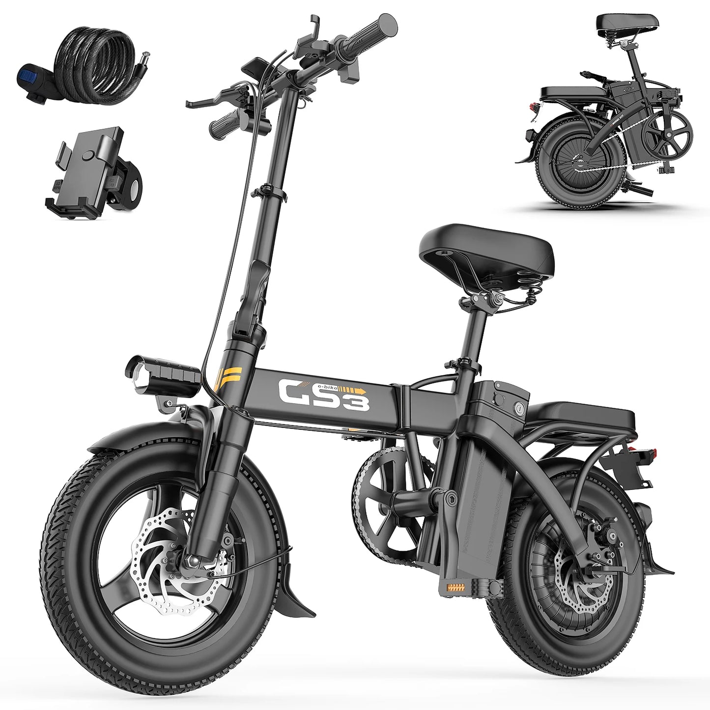 Ljustra TOOFly GS3 Folding Electric Bicycle 250W Motor Commuter Ebike