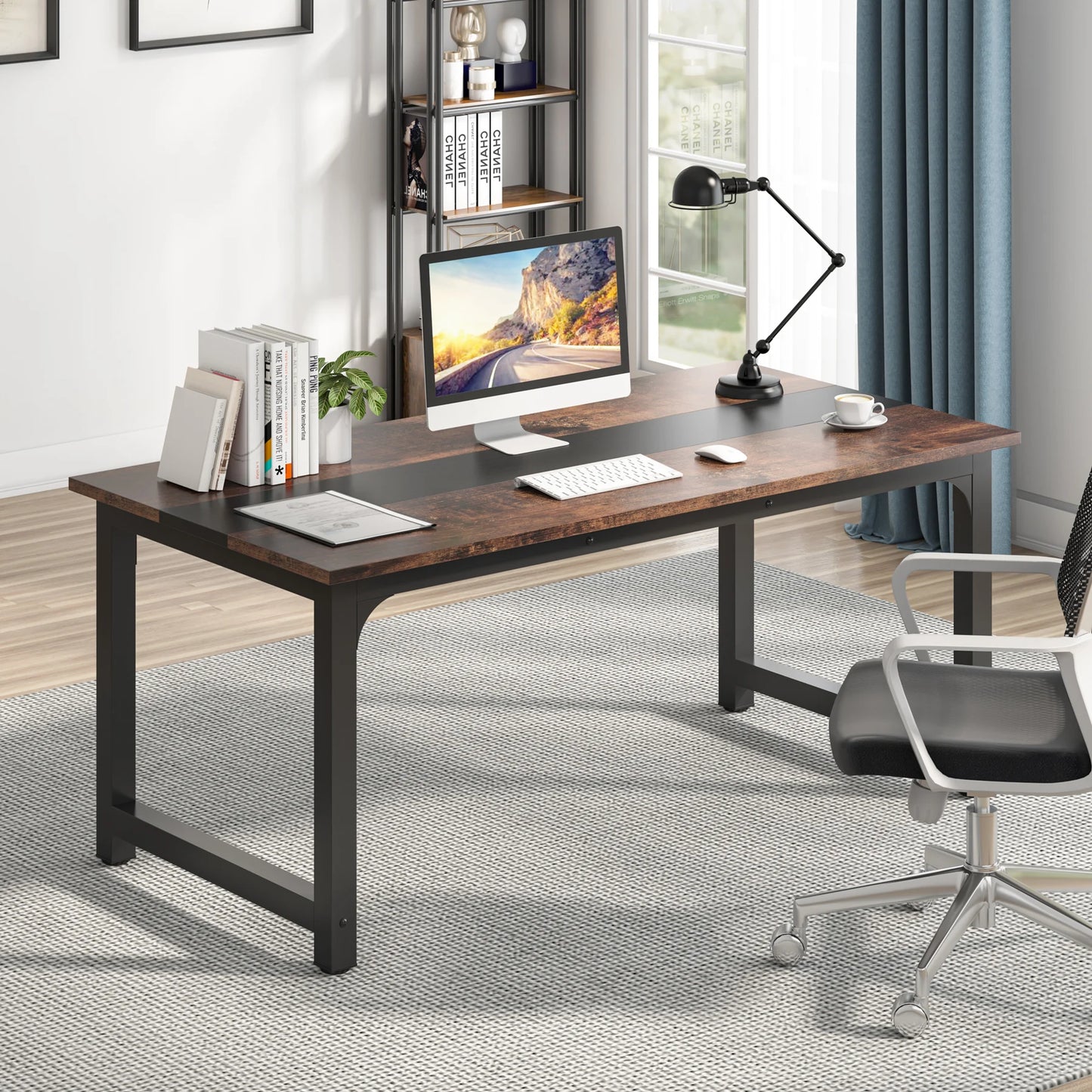 Ljustra Large Office Desk Modern Writing Table Workstation for Home Office