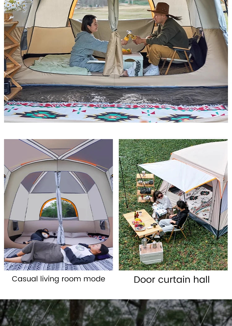 Sonuto Camping Family Tent 3-12 Person Double Layer Oversize Outdoor