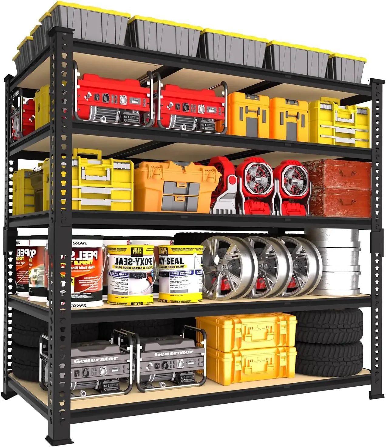 Heavy Duty Adjustable Metal Garage Storage Shelves Utility Rack