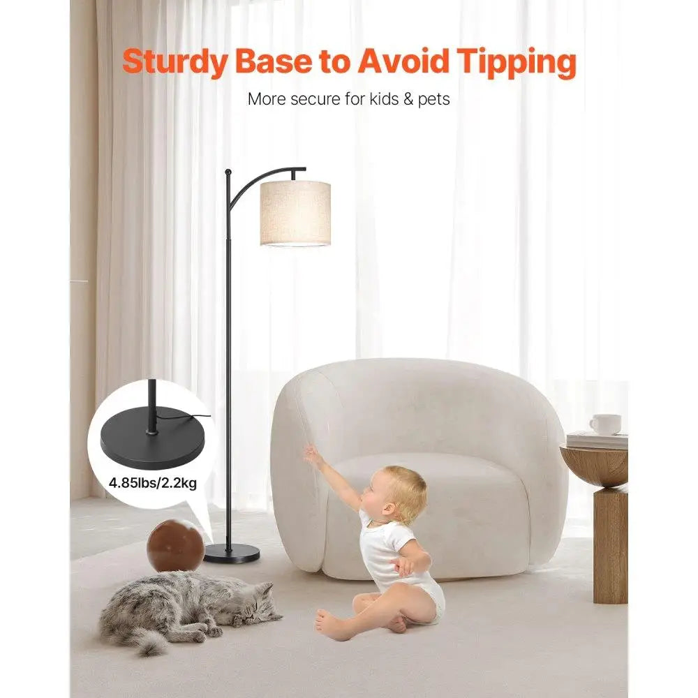 Dimmable Floor Lamp with Remote Control Adjustable Color Temperature