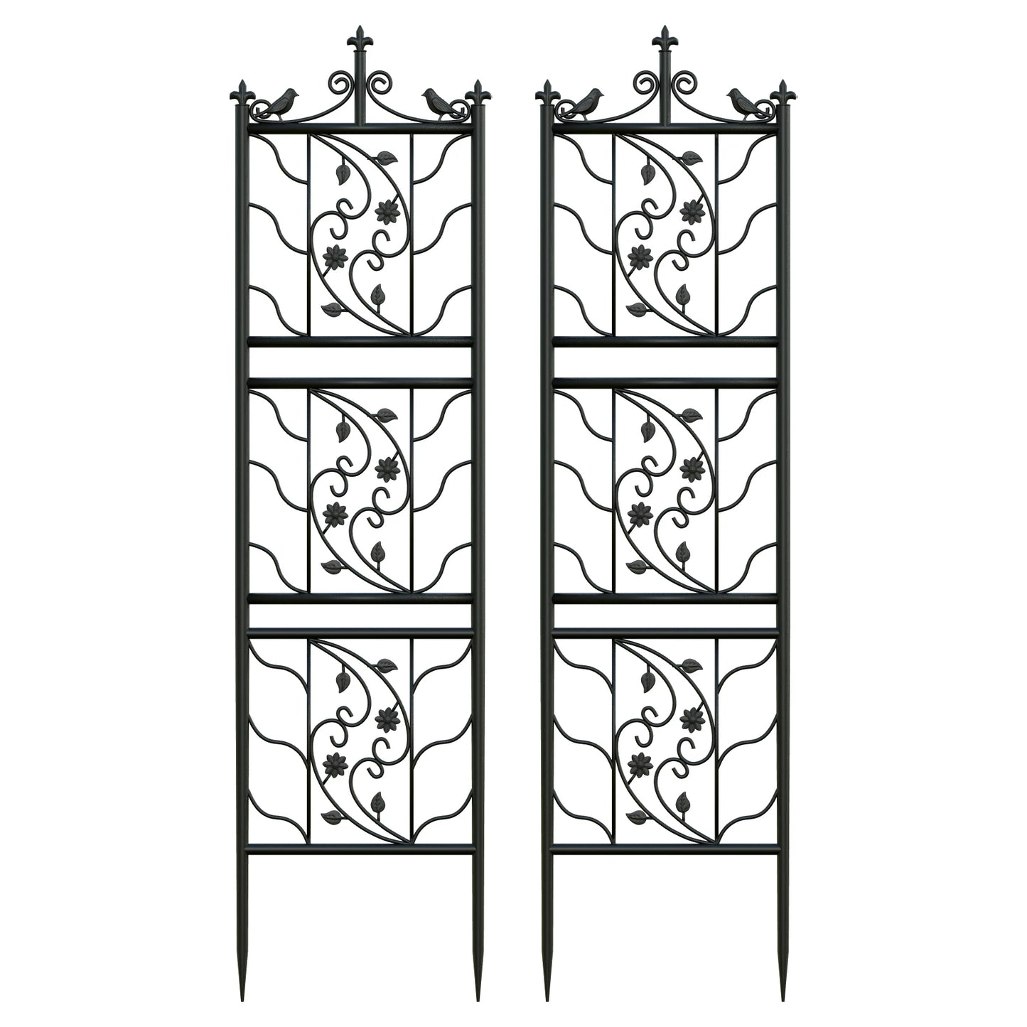 Metal Garden Trellis Tall Plant Climbing Fence for Vegetables Flowers