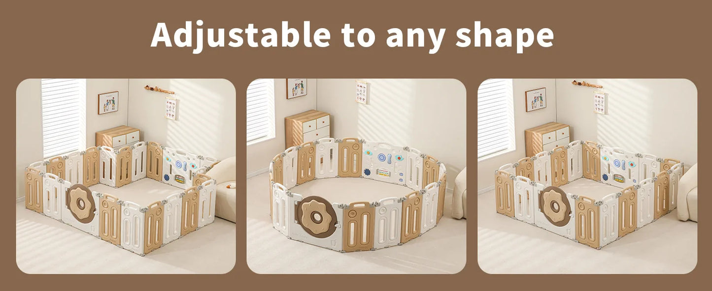 Foldable Playpen for Babies Toddlers Portable Safety Gate 14 18 22 Panels