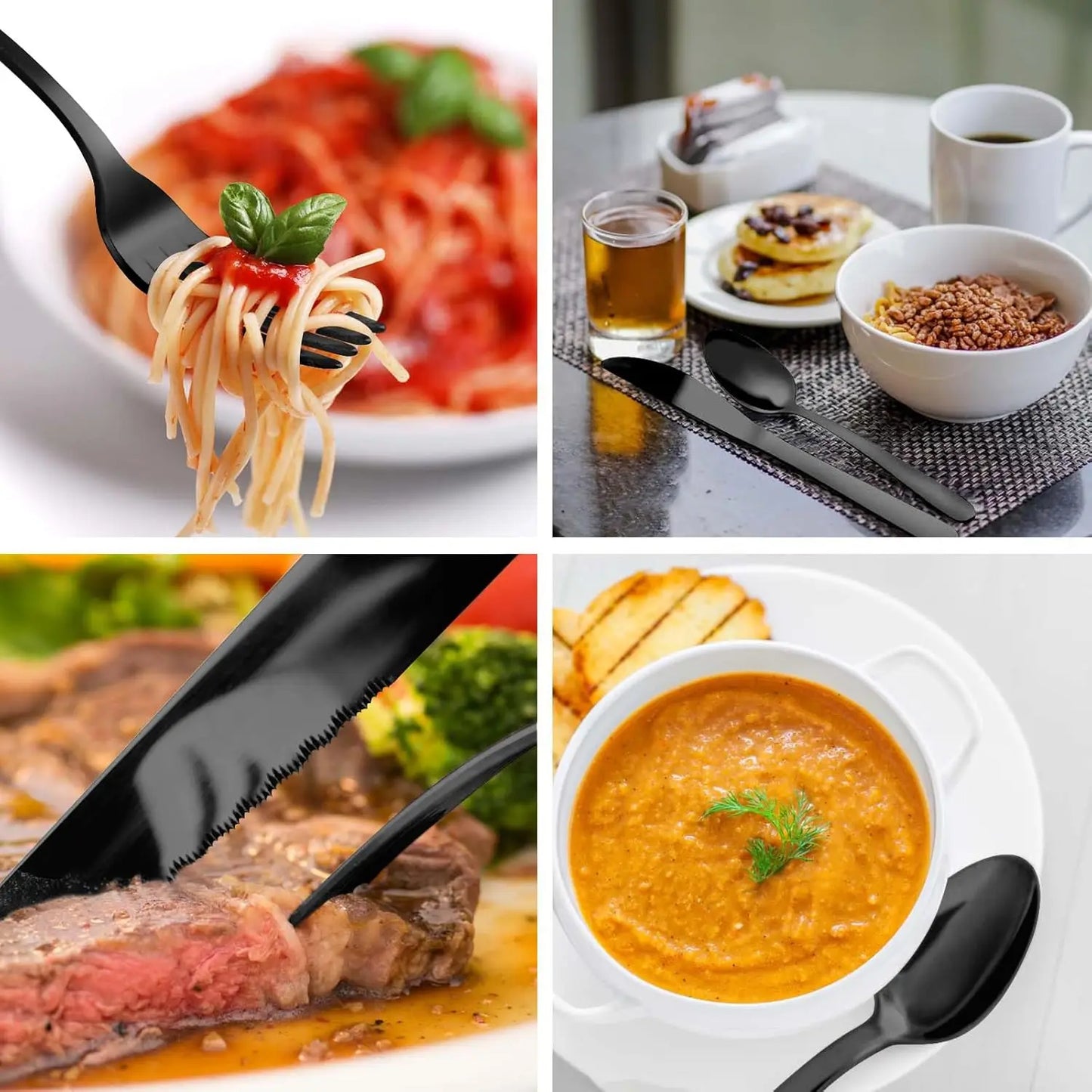 72-Piece Stainless Steel Flatware Set for 12 with Steak Knives