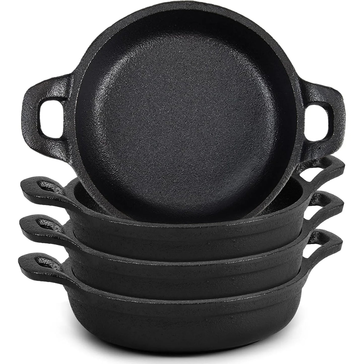 Mini Cast Iron Frying Pan Set 5x5 Inches Ideal Kitchen Companion