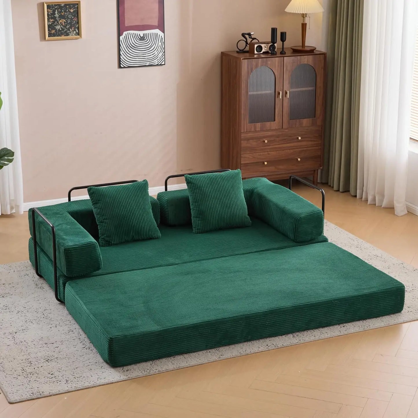 Ljustra Convertible Sleeper Sofa Bed Folding Couch Lounge Bed