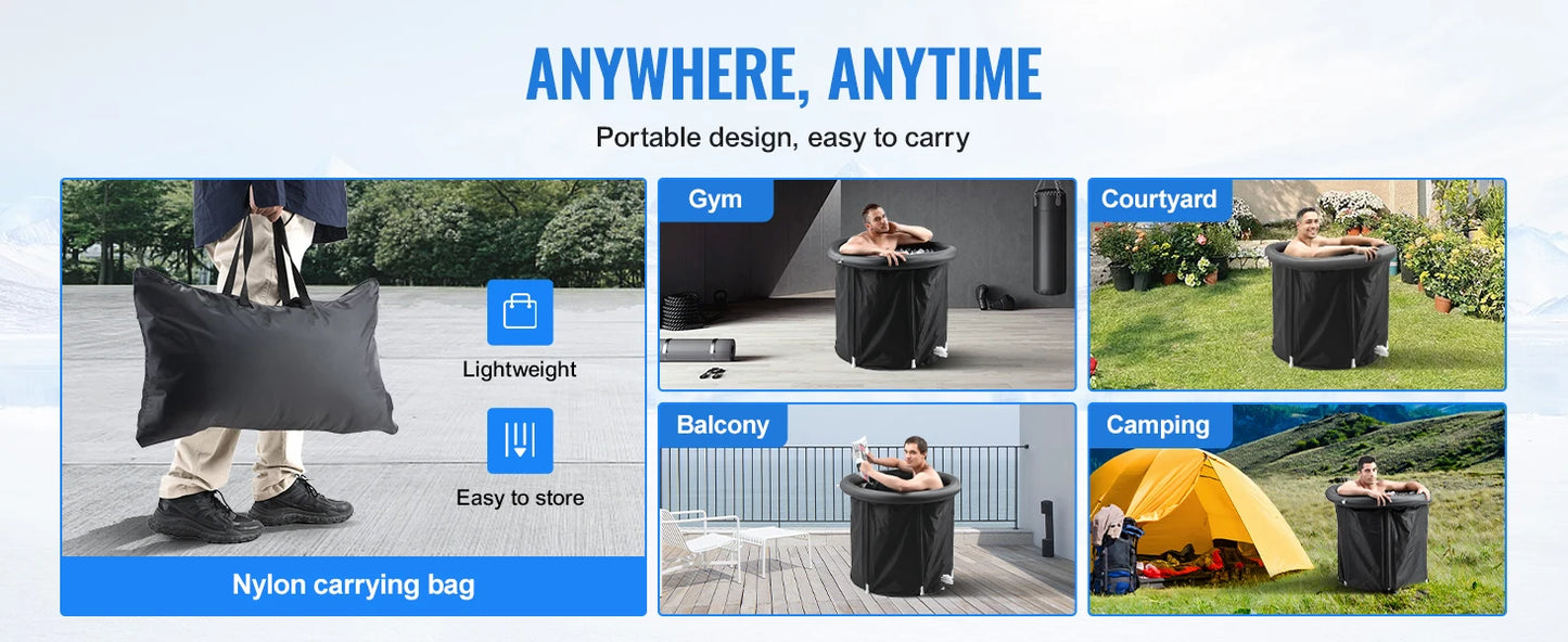 Ljustra Portable Ice Bath Tub Cold Water Therapy Plunge Pool