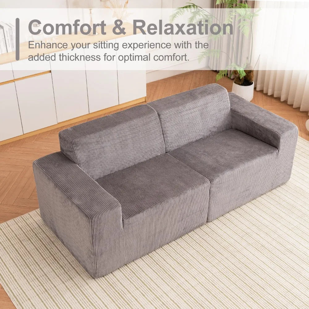 Modern Cloud Sectional Sofa 83.5" L-shaped Modular Couch