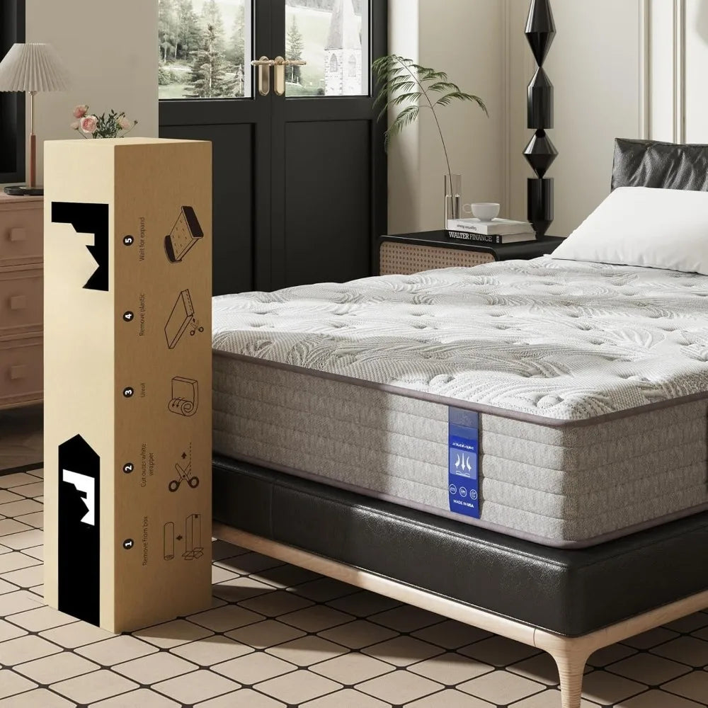 Ljustra Twin XL Memory Foam Mattress 12 Inch Medium Firm Feel