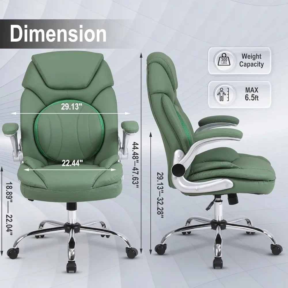 Executive Cross Legged Office Chair with Lumbar Support and Rocking Motion