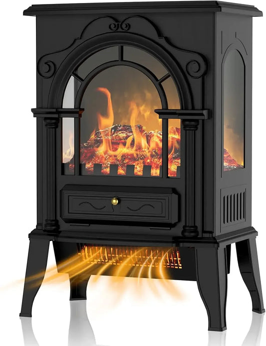 16 Inch Electric Fireplace Heater Freestanding Vintage Stove