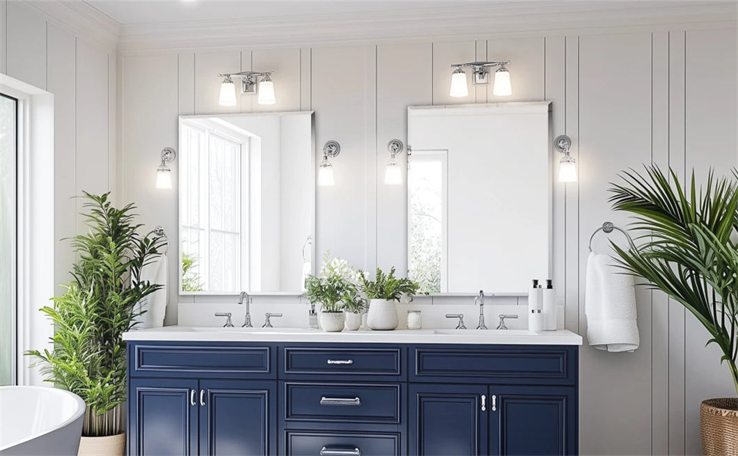 Rectangle Frameless Wall Mirror Beveled Edge Entry Bathroom Decor