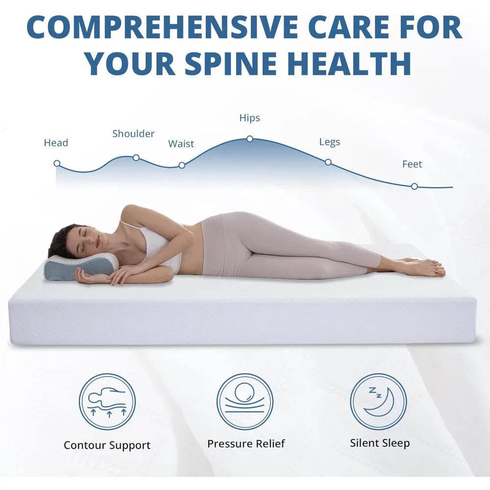 Ljustra 8 Inch Memory Foam Mattress for Cool Sleep and Pressure Relief