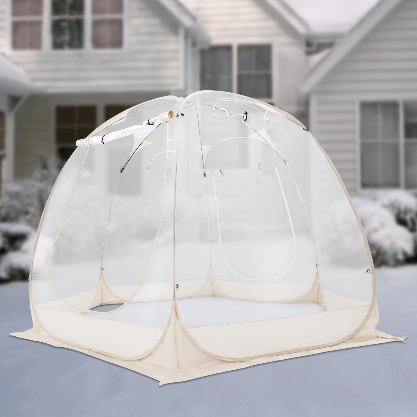 3M PVC Clear Camping Tent Freestanding Garden Tent for Outdoor Use