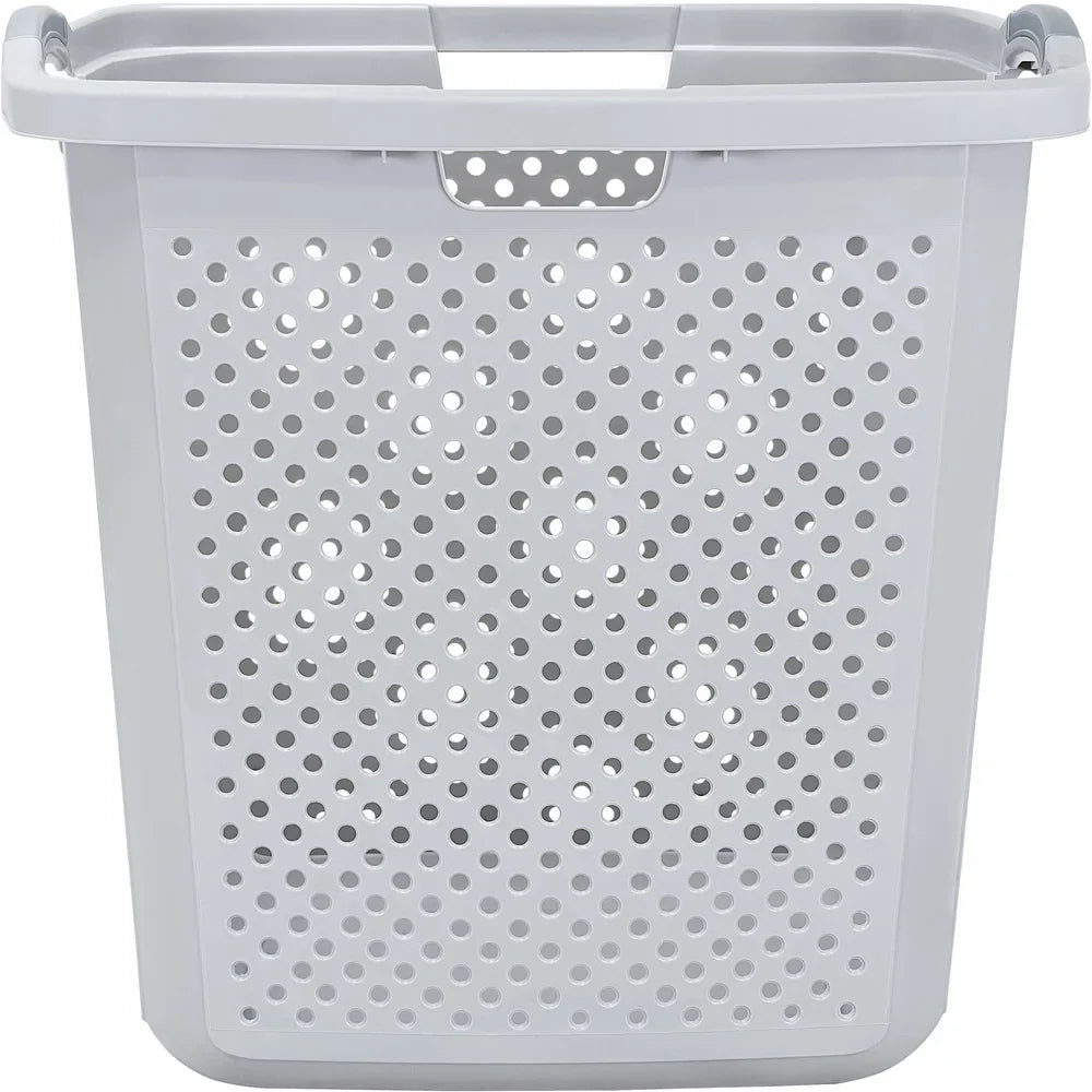 Extra Large Plastic Laundry Hamper 2.5 Bushel with Four Handles