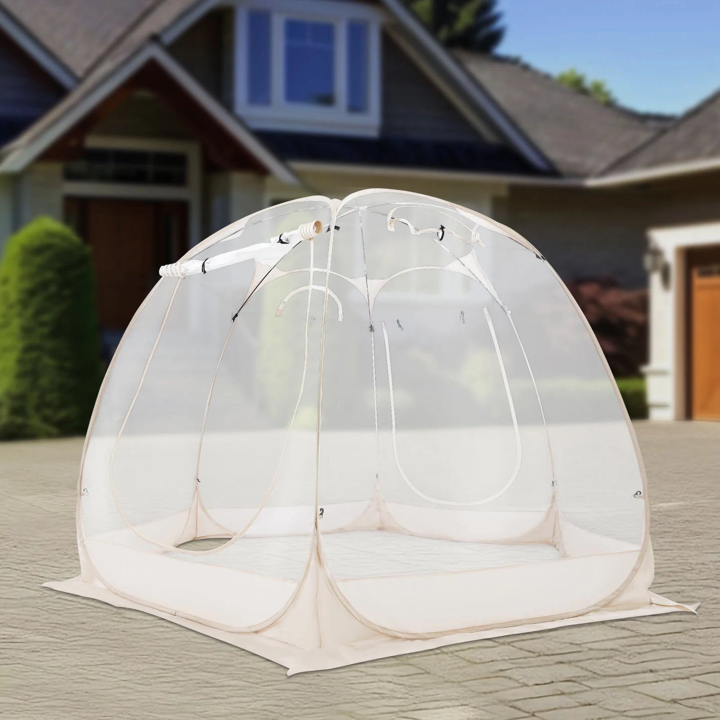 3M PVC Clear Camping Tent Freestanding Garden Tent for Outdoor Use