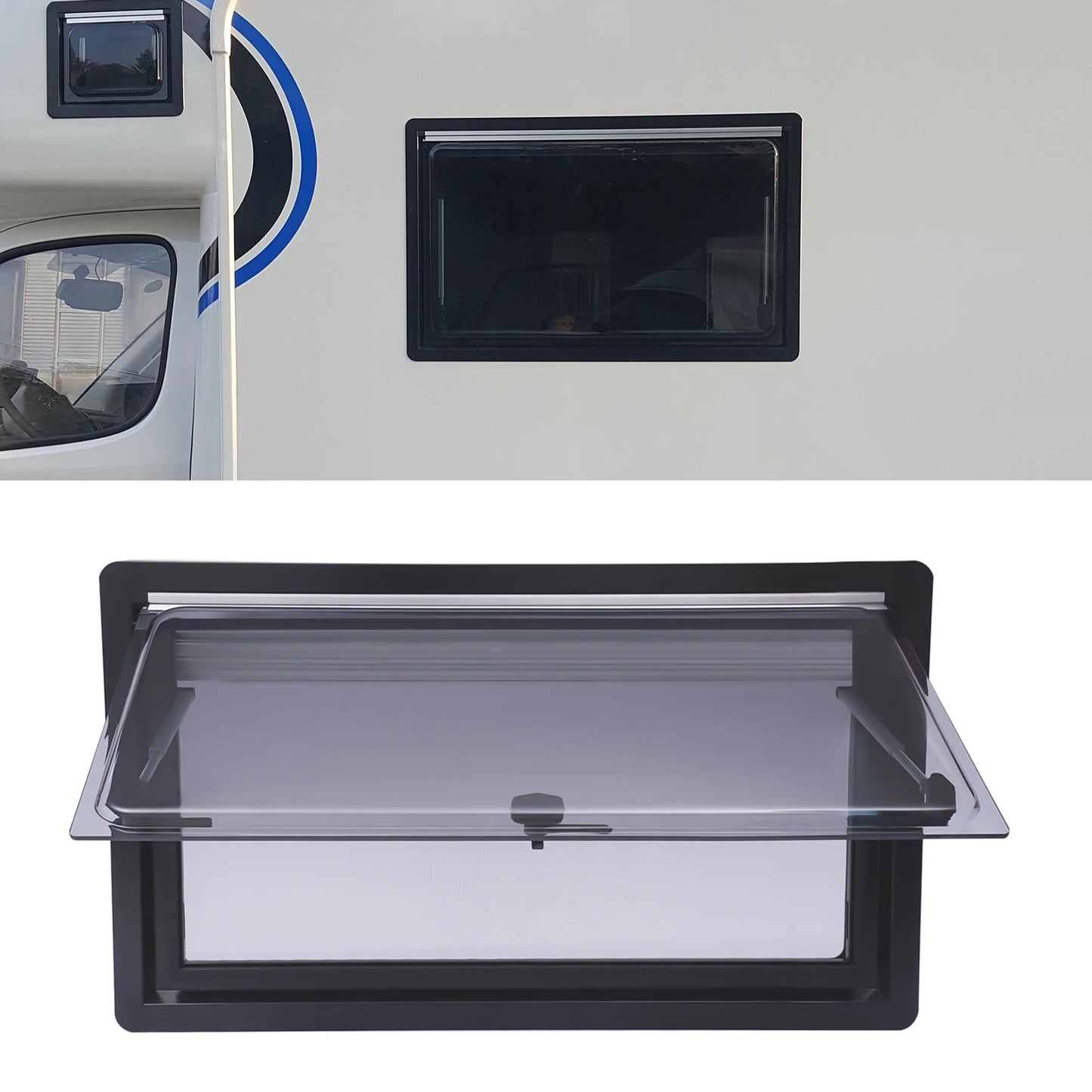 Caravan Sliding Ventilation Window 900x500mm Camper Skylight with Blind