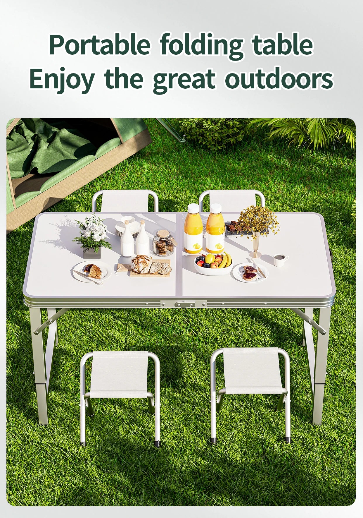 Portable Folding Outdoor Table Camping Picnic Gathering Furniture