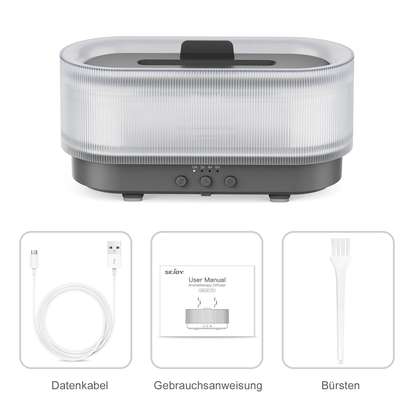 Ljustra Ultrasonic Humidifier 300ml Aromatherapy Diffuser Quiet Light