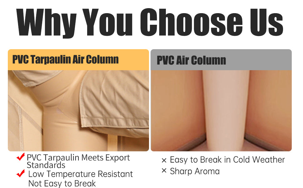 Large Inflatable Camping Tent Easy Setup Portable Tent with Hand Pump