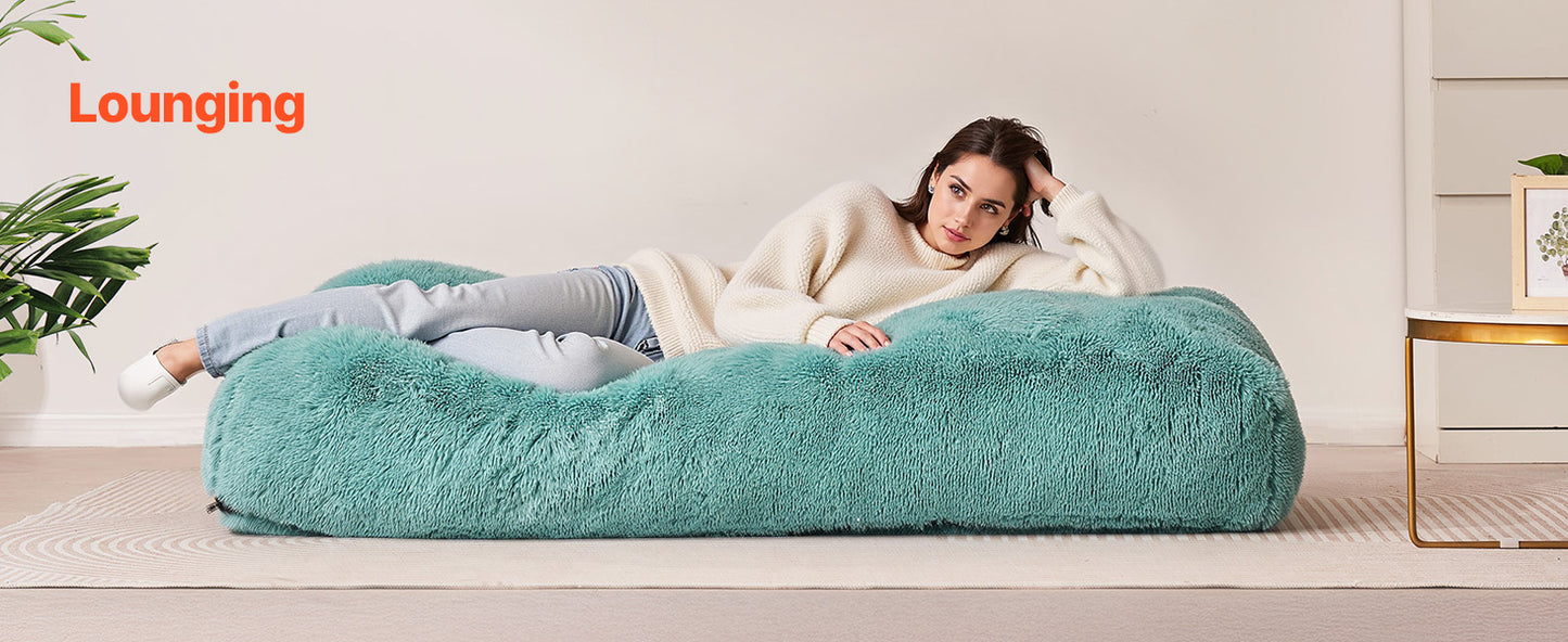 Ljustra Giant Bean Bag Chair Removable Cover Plush Foam Living Room