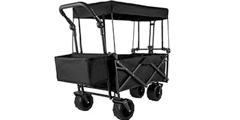 Ljustra Folding Wagon Cart Collapsible All-Terrain Beach Utility Cart