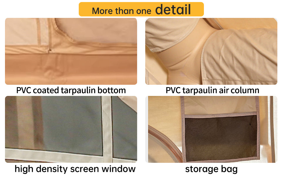 Large Inflatable Camping Tent Easy Setup Portable Tent with Hand Pump