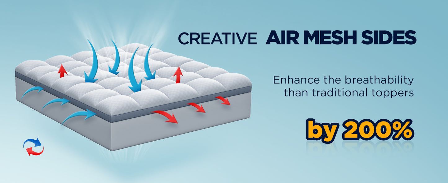 Ljustra Premium Memory Foam Mattress Topper Queen 2Inch Plush Comfort