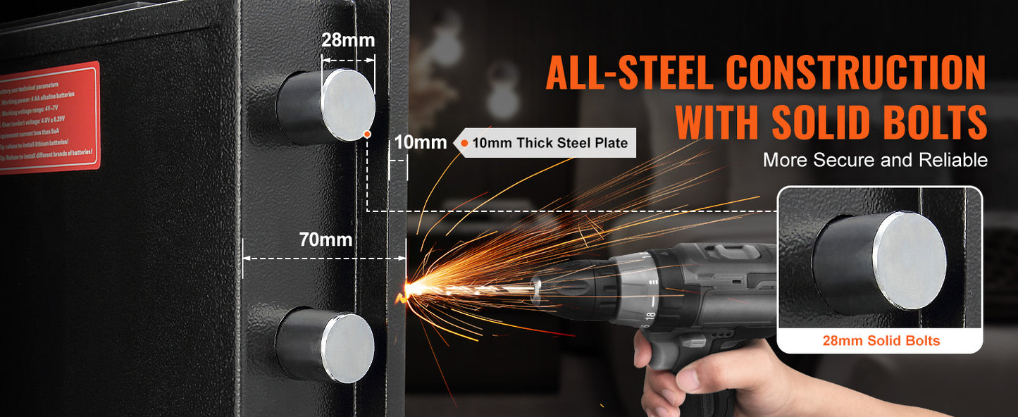 Ljustra 1.7/2.5 Cub Depository Safe Electronic Lock Drop Slot Secure Storage