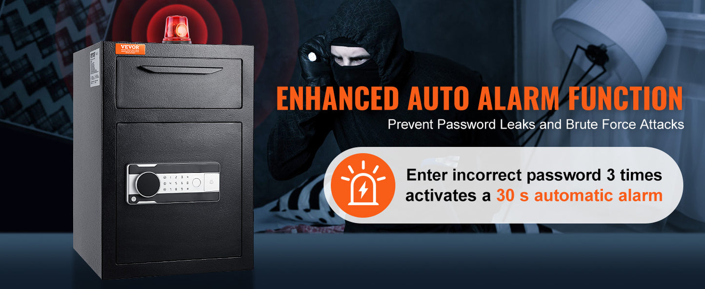 Ljustra 1.7/2.5 Cub Depository Safe Electronic Lock Drop Slot Secure Storage