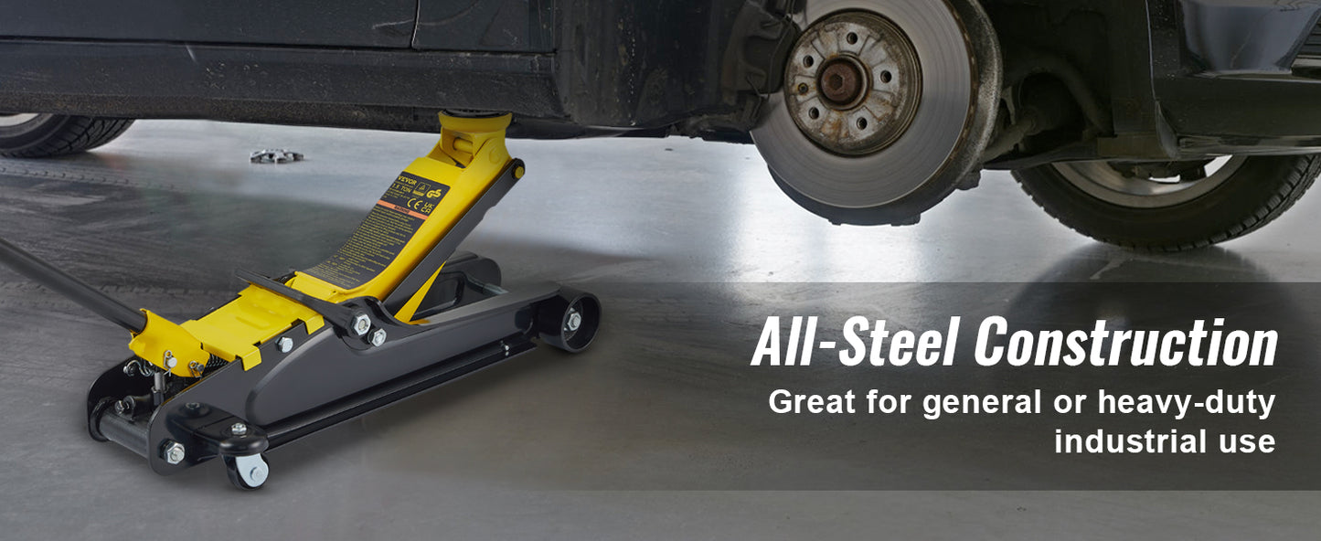 Ljustra 2.5T Low Profile Hydraulic Jack Heavy-Duty Steel Racing Jack