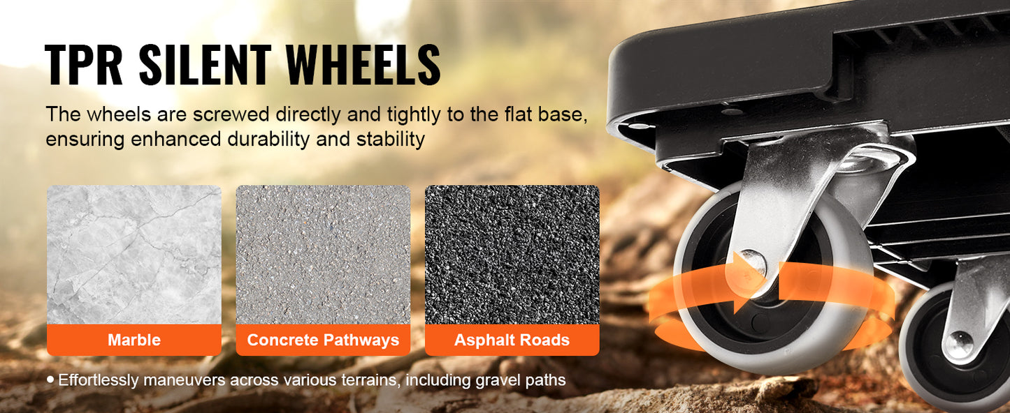 Ljustra 2 Pack Furniture Mover Dolly Trolley 500 lbs Small Flat Cart