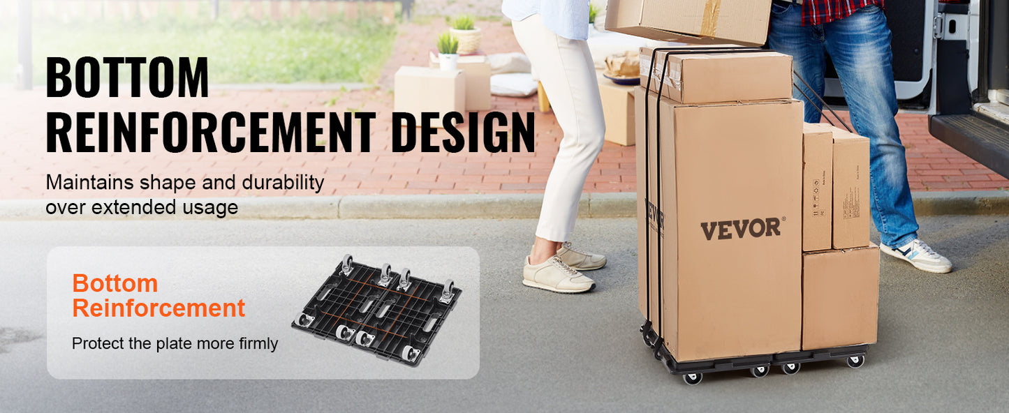 Ljustra 2 Pack Furniture Mover Dolly Trolley 500 lbs Small Flat Cart