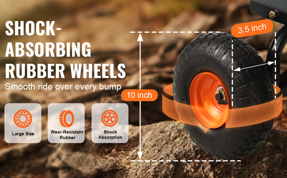 Durable Garden Dump Cart Heavy Duty Poly Wagon Steel Structure