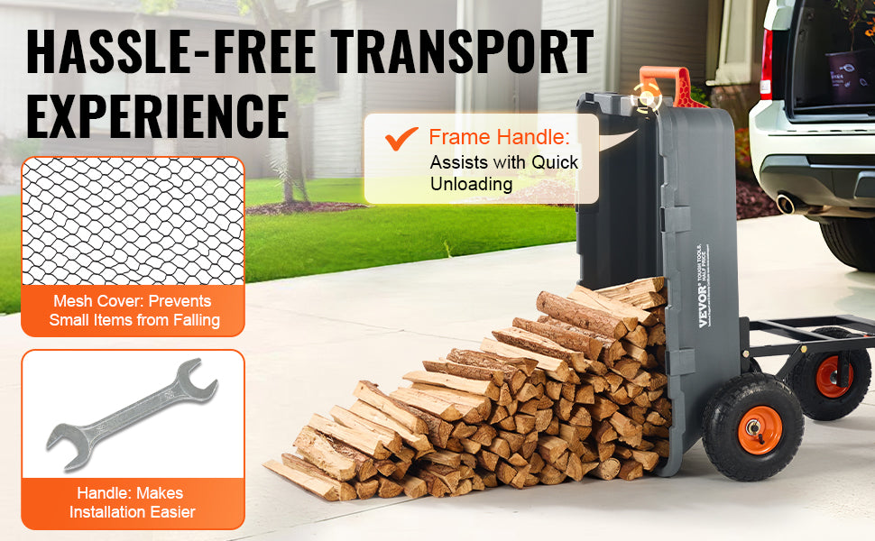 Durable Garden Dump Cart Heavy Duty Poly Wagon Steel Structure