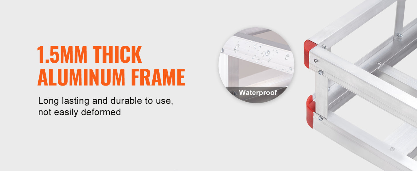 Ljustra Hitch Cargo Carrier 400lb Capacity Aluminum Basket for Truck