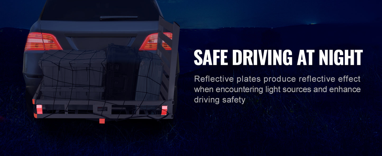 Ljustra Hitch Cargo Carrier 400lb Capacity Aluminum Basket for Truck