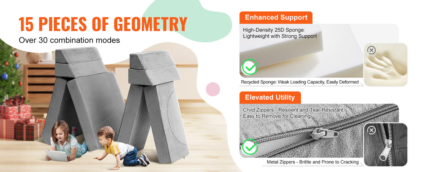 Ljustra Kids Play Couch Modular Toddler Sofa Foam Furniture