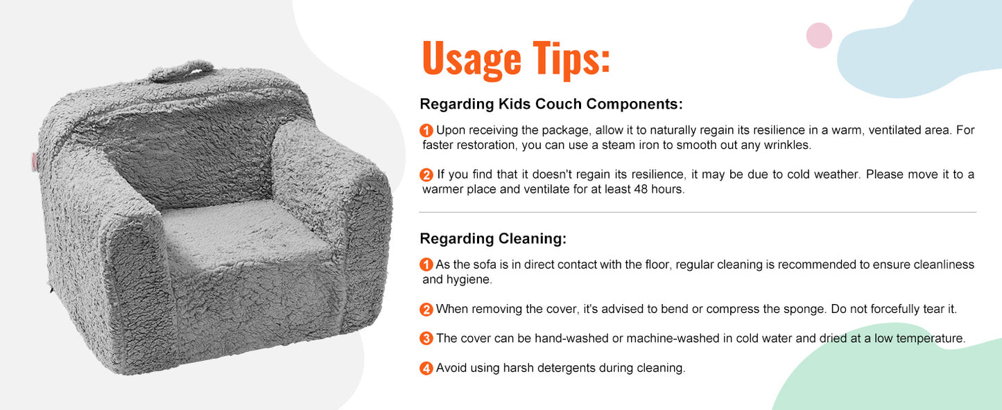 Ljustra Kids Play Couch Modular Toddler Sofa Foam Furniture