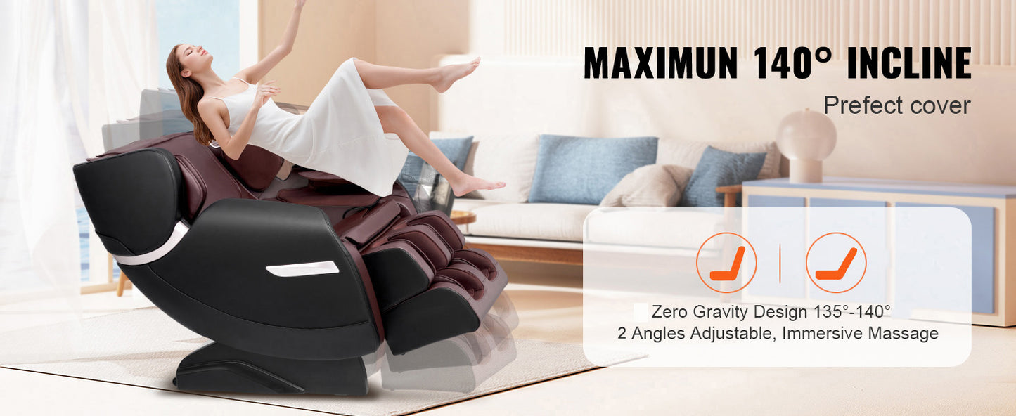 SucceBuy Full Body Zero Gravity Massage Chair Bluetooth Heating Recliner