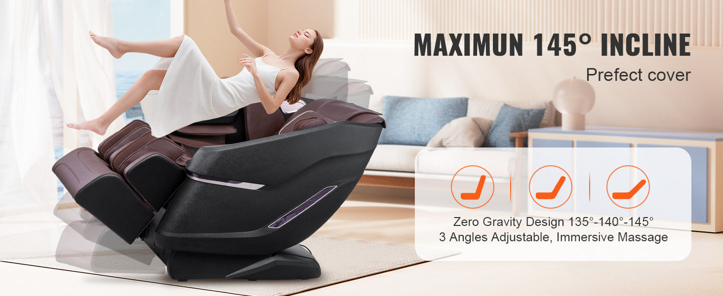 SucceBuy Full Body Zero Gravity Massage Chair Bluetooth Heating Recliner