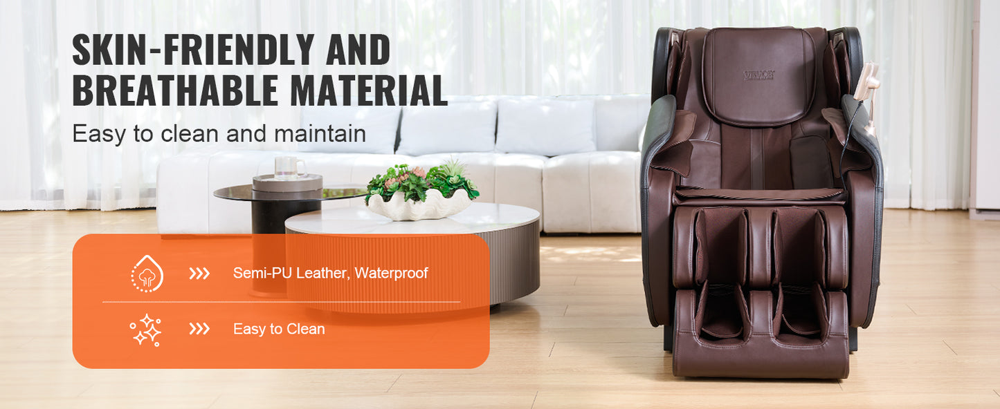 SucceBuy Full Body Zero Gravity Massage Chair Bluetooth Heating Recliner