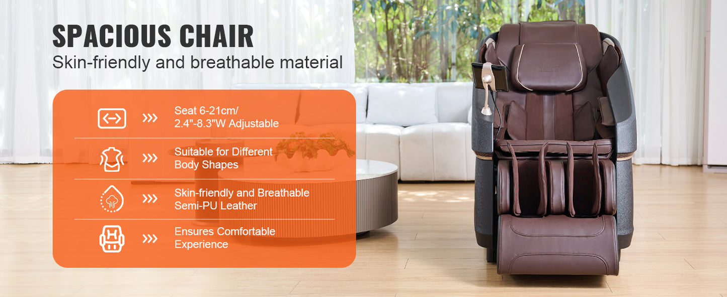 SucceBuy Full Body Zero Gravity Massage Chair Bluetooth Heating Recliner