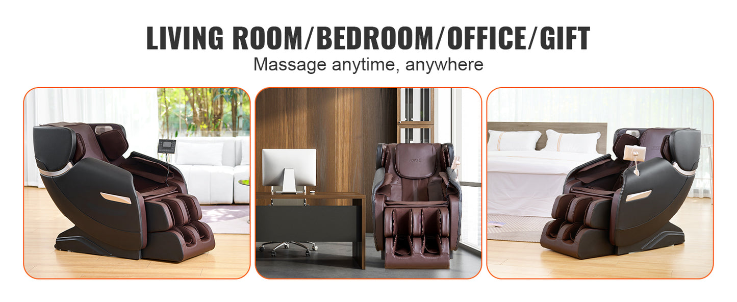 SucceBuy Full Body Zero Gravity Massage Chair Bluetooth Heating Recliner