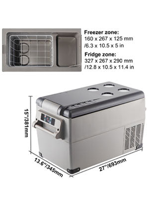 Ljustra Portable Car Refrigerator Mini Fridge Freezer 20L 22L 35L 45L 55L