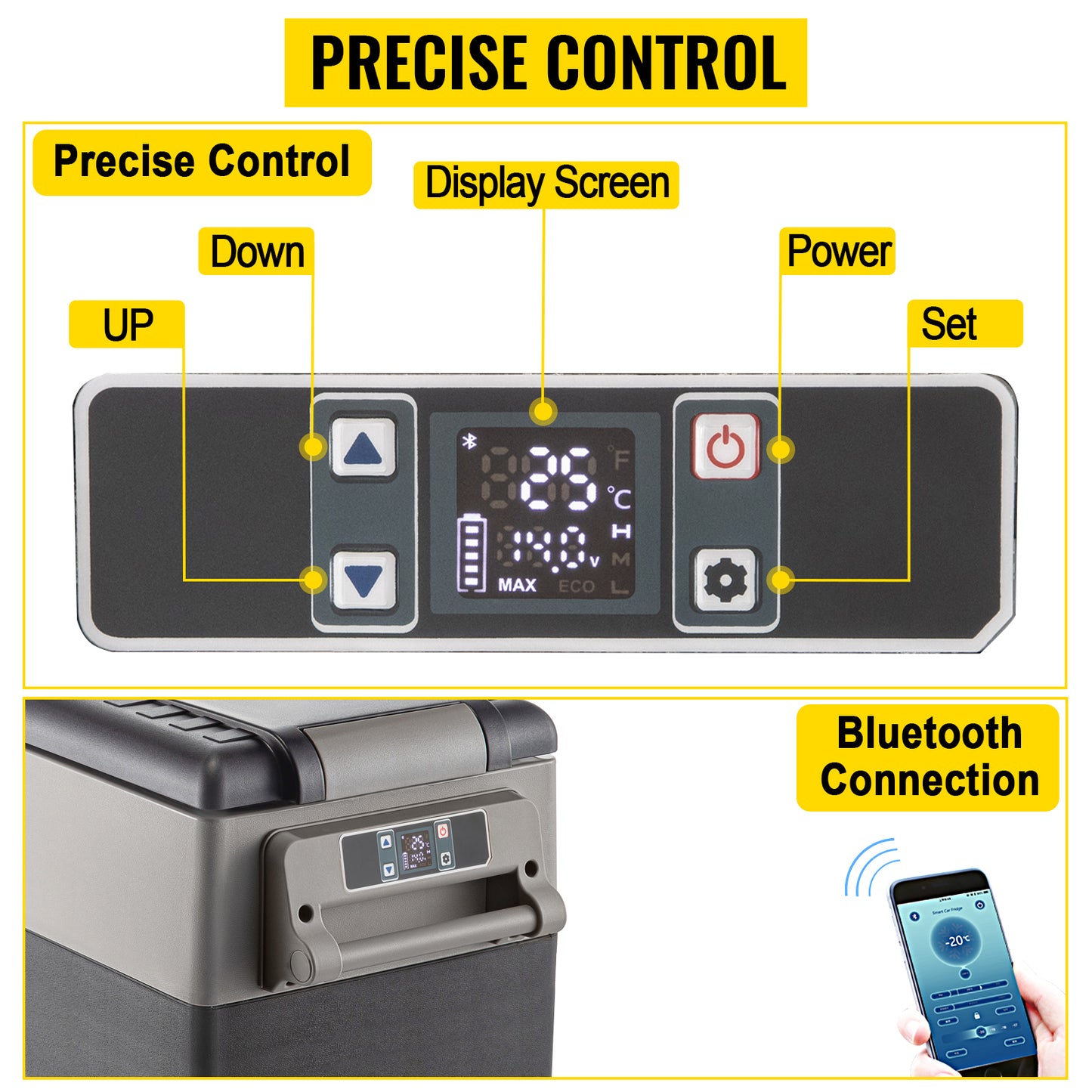 Ljustra Portable Car Refrigerator Mini Fridge Freezer 20L 22L 35L 45L 55L
