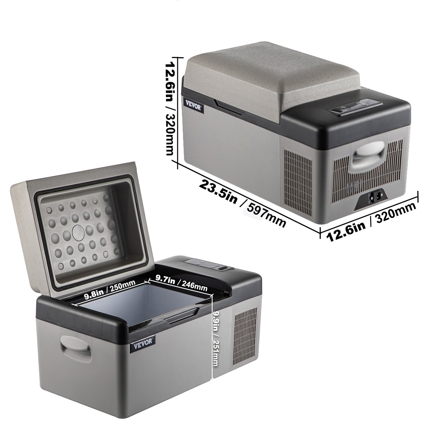 Ljustra Portable Car Refrigerator 20L 22L 35L 45L 55L Freezer for Camping