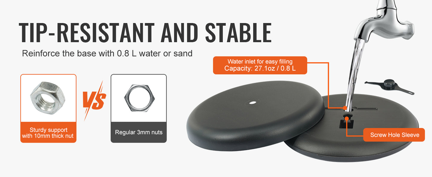 VEVOR Adjustable Pedestal Sign Holder Heavy-Duty Floor Stand Display