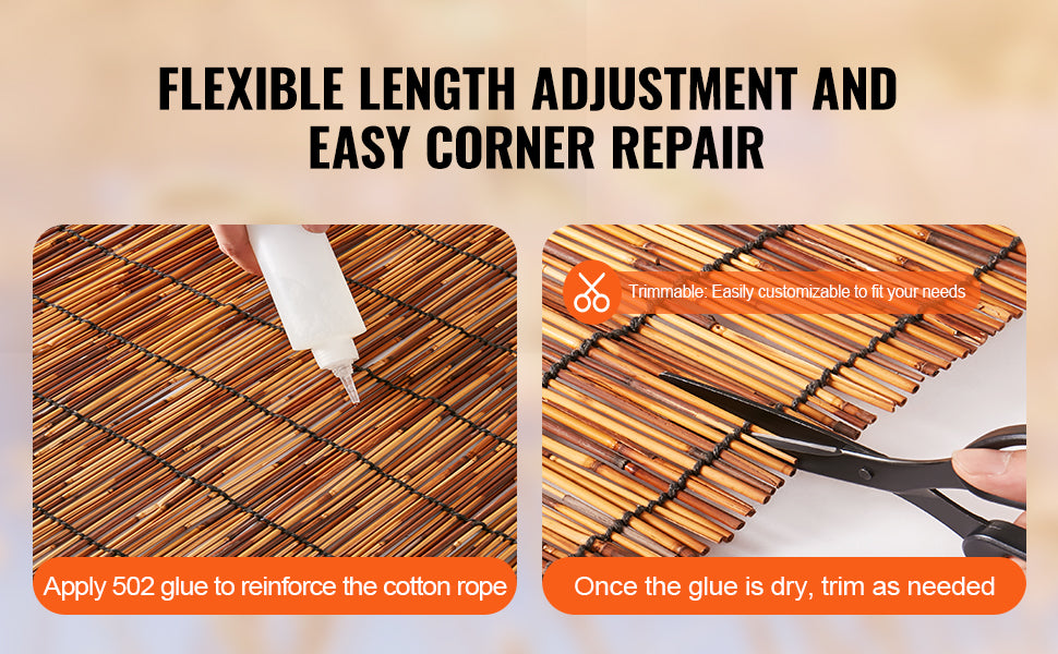 Natural Reed Fencing Roll 3.3ft x 13.3ft Outdoor Privacy Screen