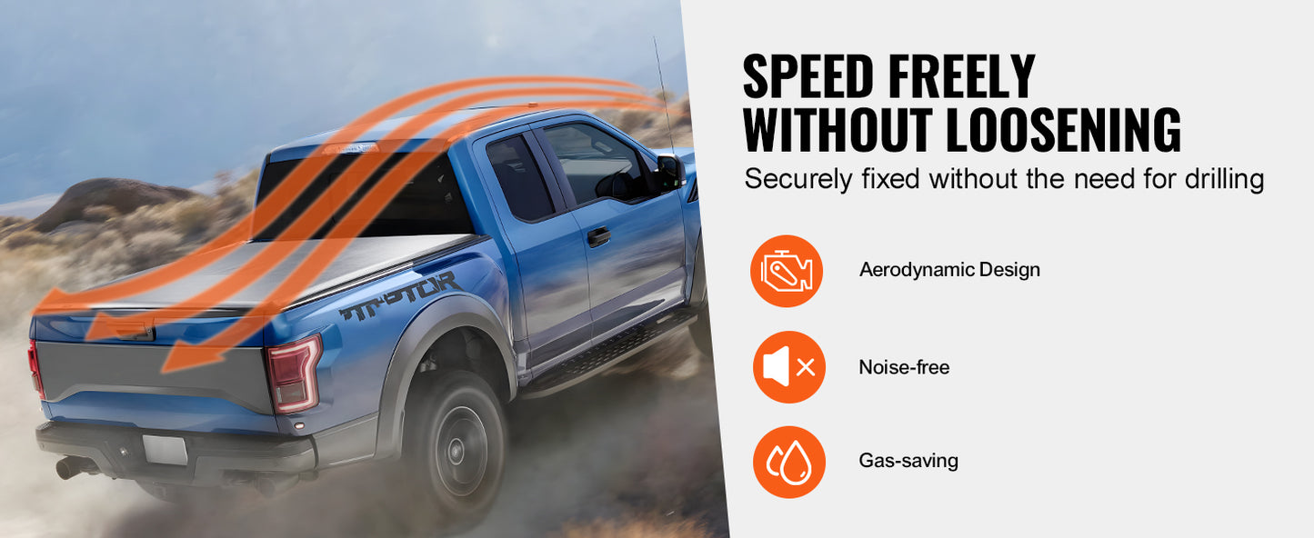 SucceBuy Roll Up Truck Bed Cover for 2009-2024 Ford F-150 5.5ft